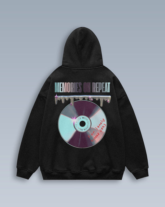 MEMORIES ON REPEAT HOODIE BLACK - Boys With Broken Hearts