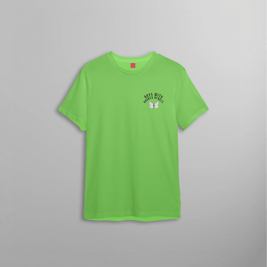 Boys With Broken Hearts Digital Printed Green Butterfly Tee - Boys With Broken Hearts