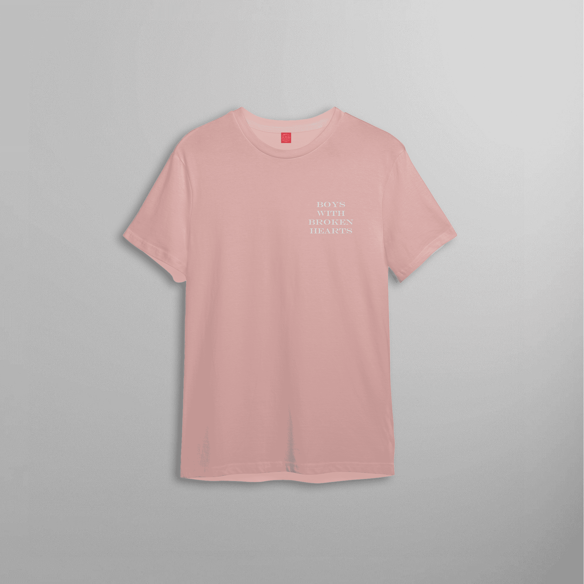 Boys With Broken Hearts Digital Printed Peach Tee - Boys With Broken Hearts
